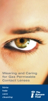 Wearing and caring for gas permeable contact lenses leaflet